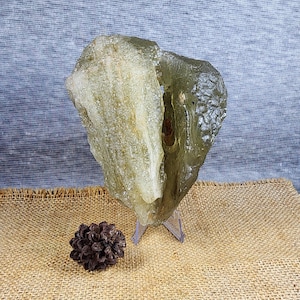 Large Libyan Desert Glass Tektite: Rare Green Crystal, 825GR