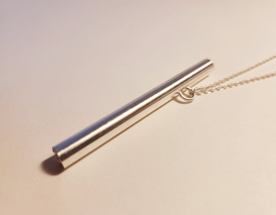999 Fine Silver Pendant Straw