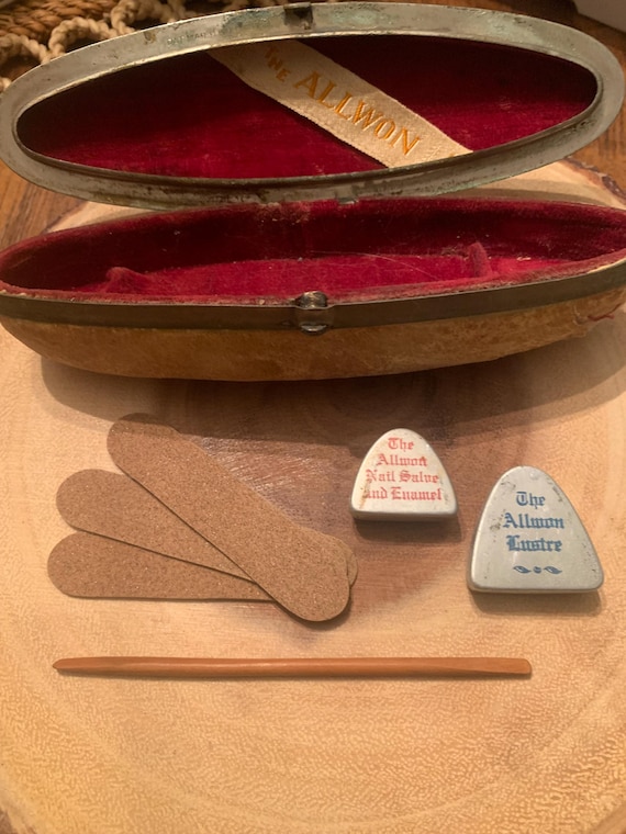1909 Allwon nail buffer with compartments Edwardi… - image 5