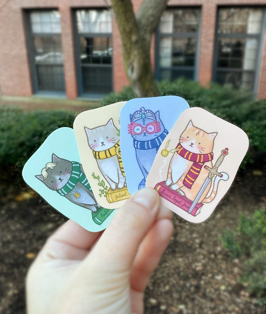 HP House Sticker Set of 4 | Vinyl Wizarding World | Wizard Houses ...