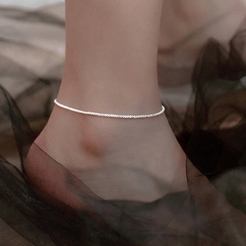 platinum ankle bracelet