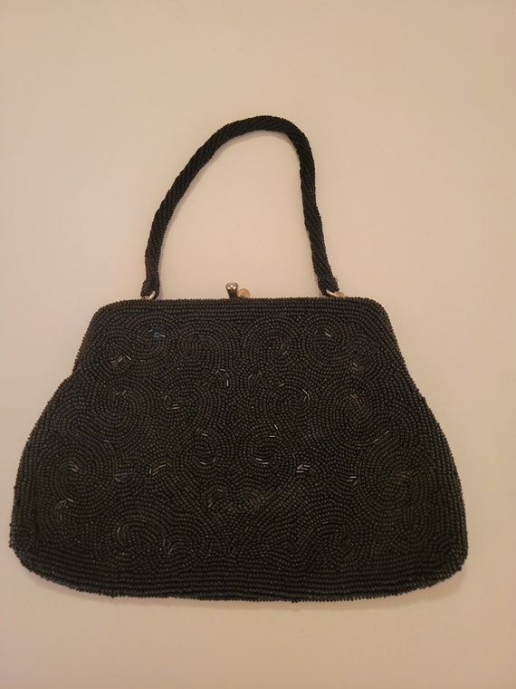 black beaded 60s bag - Gem