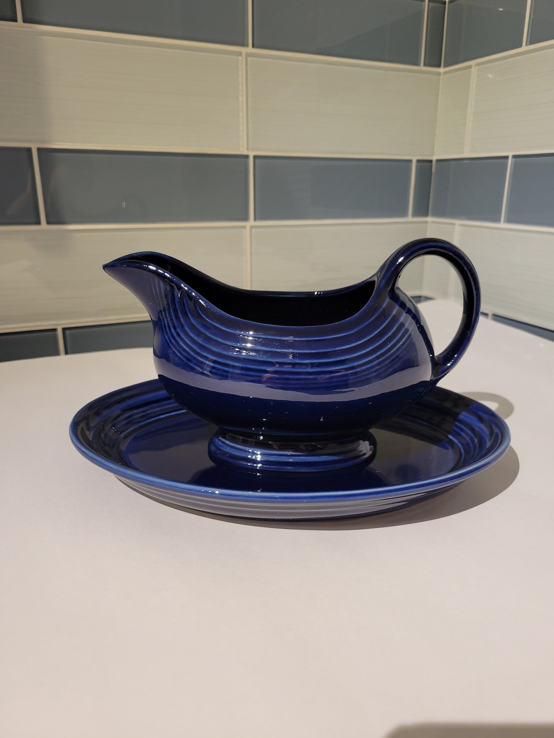 Cobalt Blue Fiestaware Gravy Boat Etsy