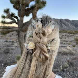 Dried Flower Hair Pins For Weddings,  Dried Flower Hair Pins For Hair, Dried Flowers For Hair, Dried Flowers For Women&#39;s Hair, Dried Flowers