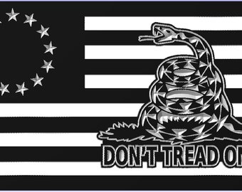 Don't Tread on Me Flag v3, SVG DXF AI , Digital File Only