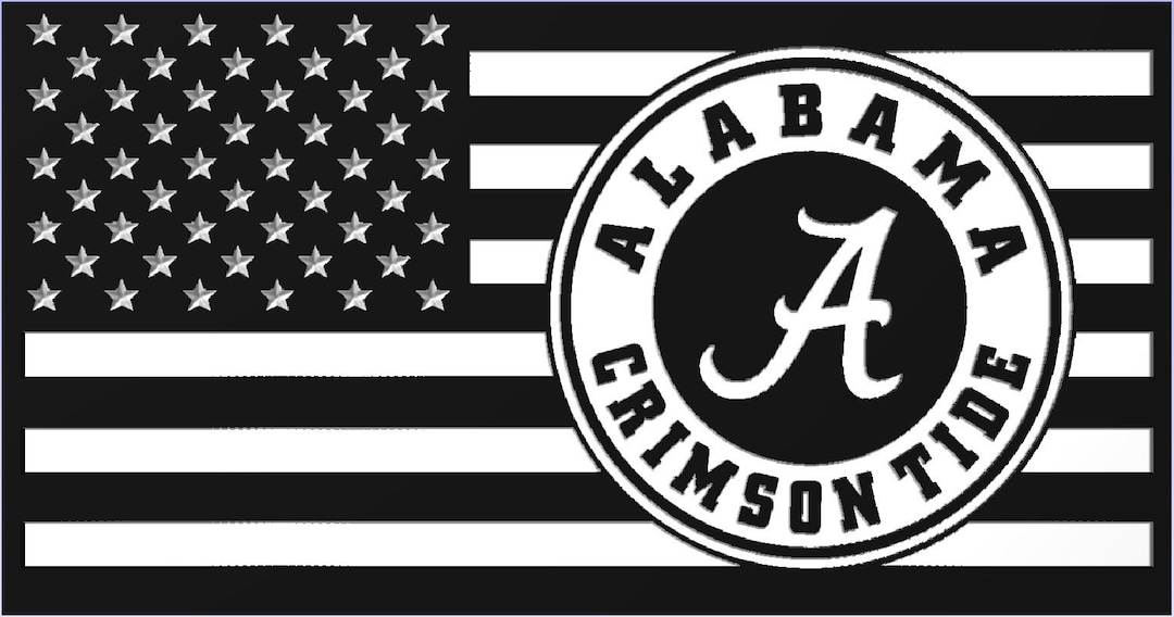 Alabama Crimson Tide United States Flag Design SVG DXF AI Etsy