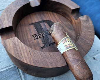 Walnut Cigar Ash Tray Deep Dish, monogram cigar ash tray, gift for men, groomsman gift, personalized wedding gift