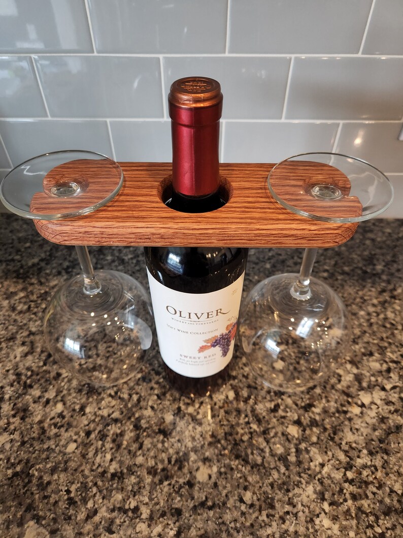 Wine Glass Caddy Personalized Wine Glass Holder Wood Gift Etsy