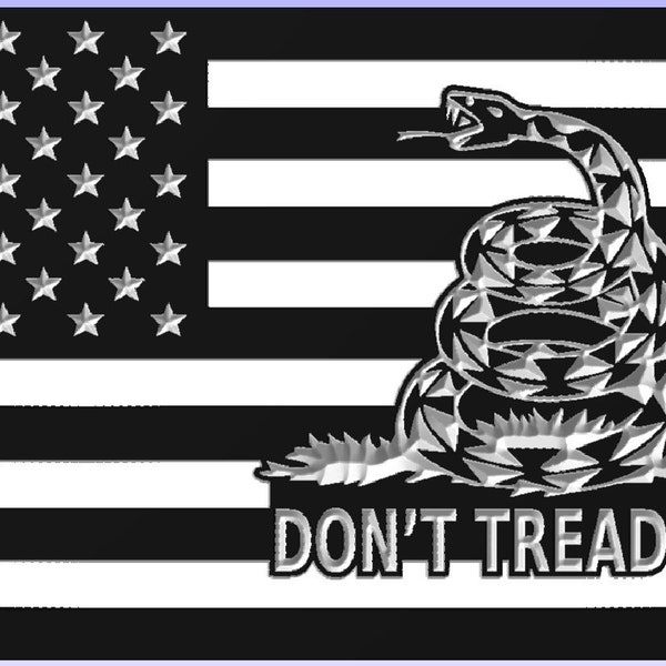 Don't Tread on Me Flag v1, SVG DXF AI , Digital File Only