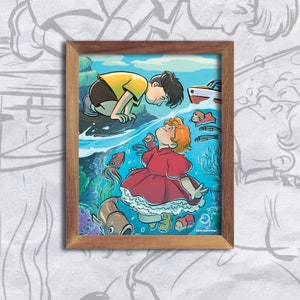Ponyo At the Water's Edge 8x10 print