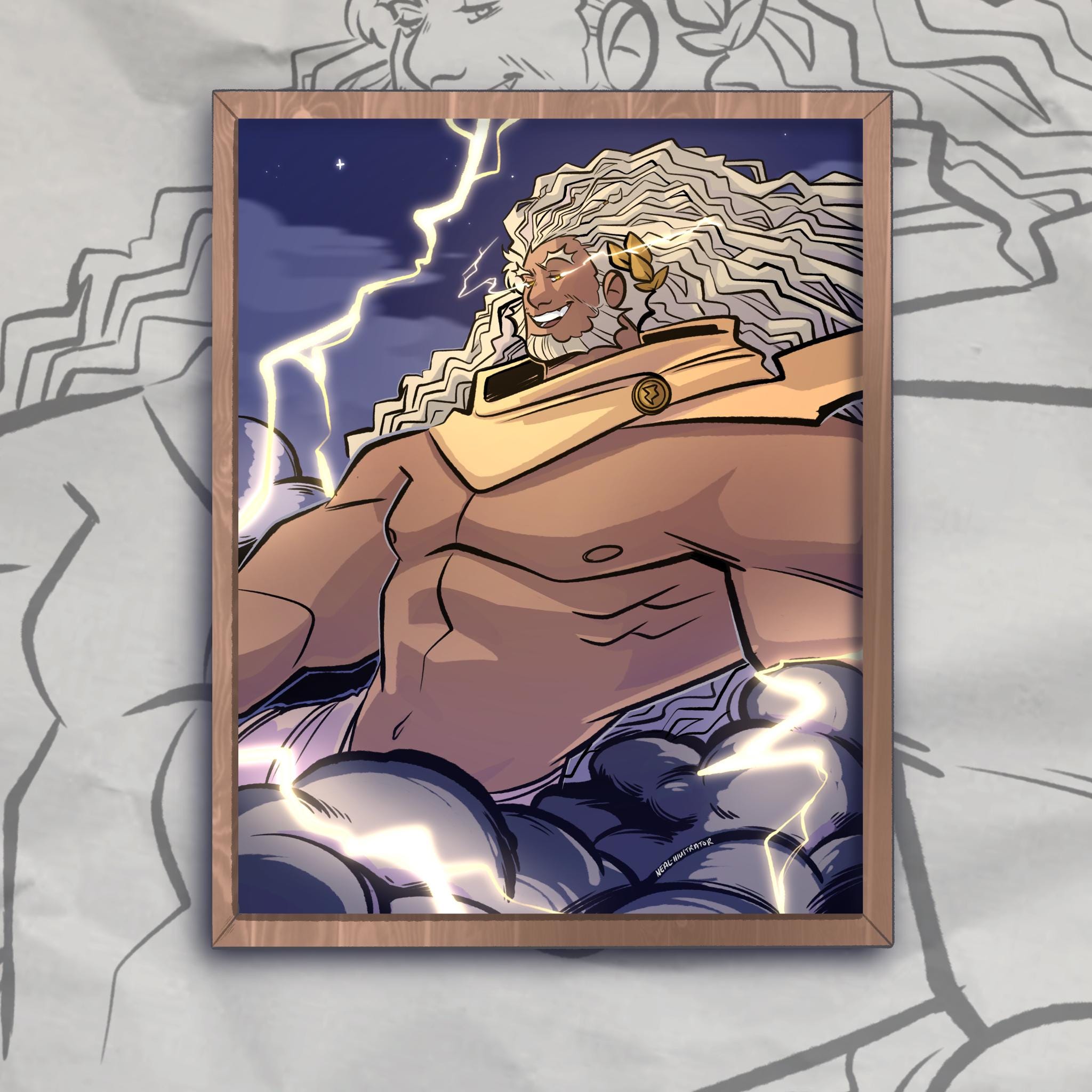 Zeus- the Thunderous King- Print 11x14 Print - Etsy