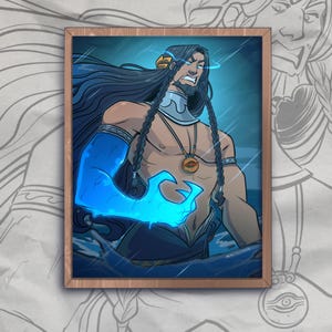 Poseidon - Der Gezeiten Tyrant - 11x14 print