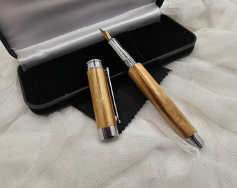 Australian made camphor laurel fountain pen, handmade, gift boxed