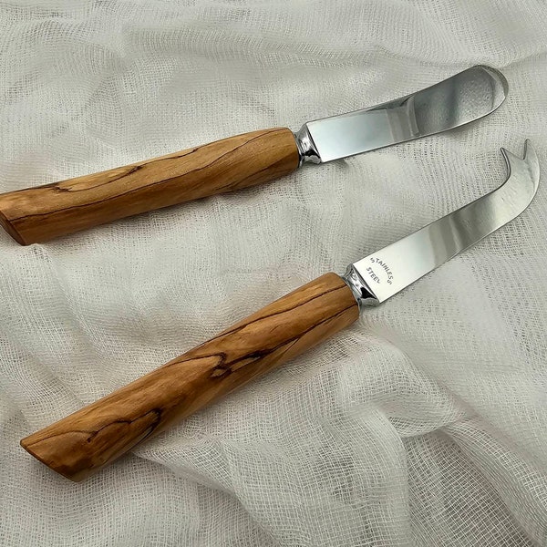 Australian made handcrafted Olivewood cheese & pâté knife set