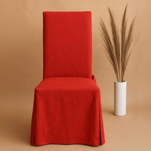 Farmhouse chair slipcover hand-made 100% linen, Customized chair cover, hand-made chair slipcover, parson chair slipcover, dining chair