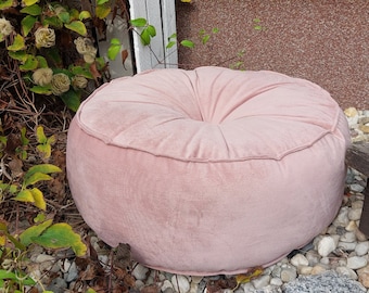 Modern pouffe, ottoman footstool, round side table, accent furniture, pouffe for children's room, round pouf footstool