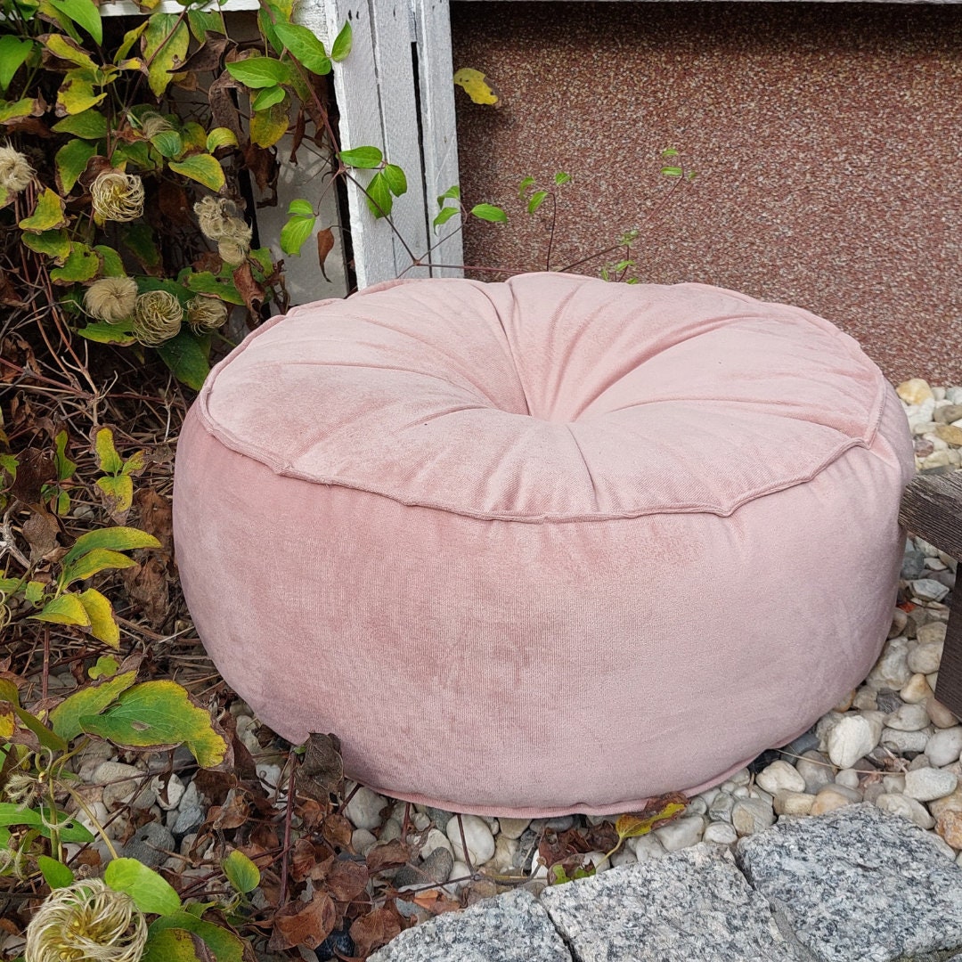 Modern pouffe, ottoman footstool, round side table, accent furniture, pouffe for children's room, round pouf footstool