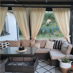 Waterproof Outside Curtains, Outdoor Curtain, Custom Made  Outdoor Curtain, Curtains for Patio or balcony
