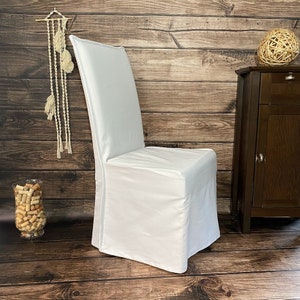 Farmhouse chair slipcovers, Farmhouse chair covers, Canvas chair slipcover, Farmhouse slipcover, Dining chair slipcover