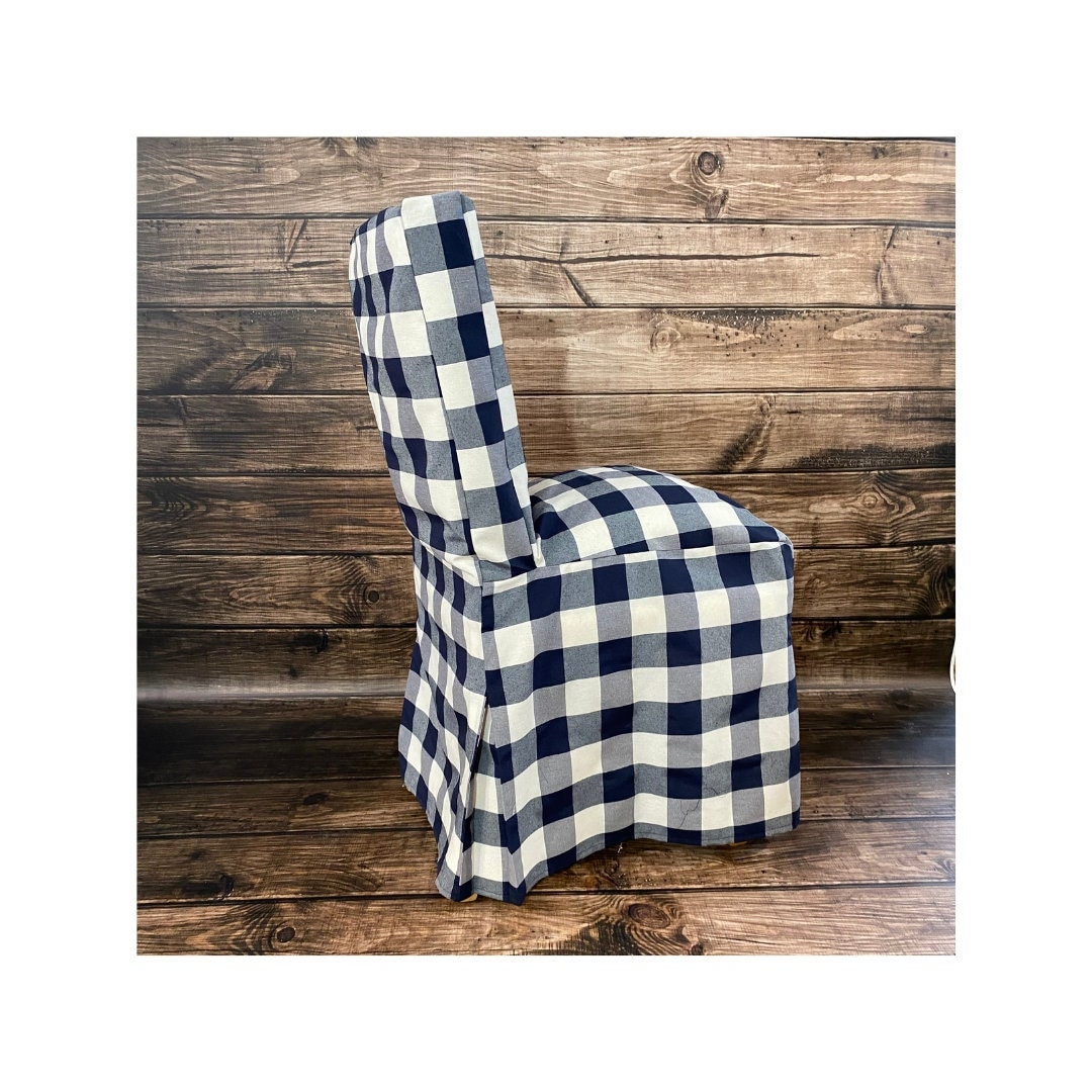 Custom Dining Chair Cover, Farmhouse Style Parson Chair Slipcover