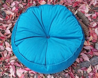 Velvet pouf ottoman, Custom floor pillow, Custom floor cushion, Large pouf, Small pouf, Pouffe, Floor Seating