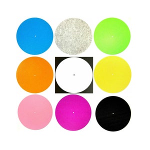 Felt Slipmat [Select A Color] 12-inch LP Vinyl DJ Pro Turntable Slip Mat Record Player