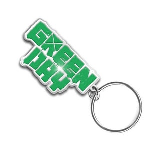 Green Day Band Logo Keychain [Metal & Enamel Fill] Die Cut Key chain