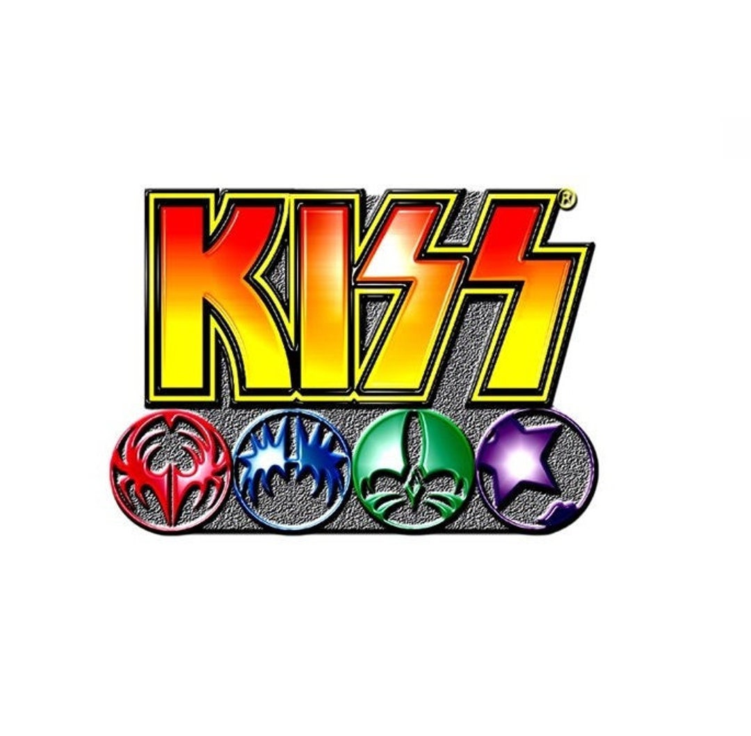 Kiss Logo Rhinestone Pin Kiss Logos & Icons Pin Badge metal Pinback Rock Band - Etsy Australia