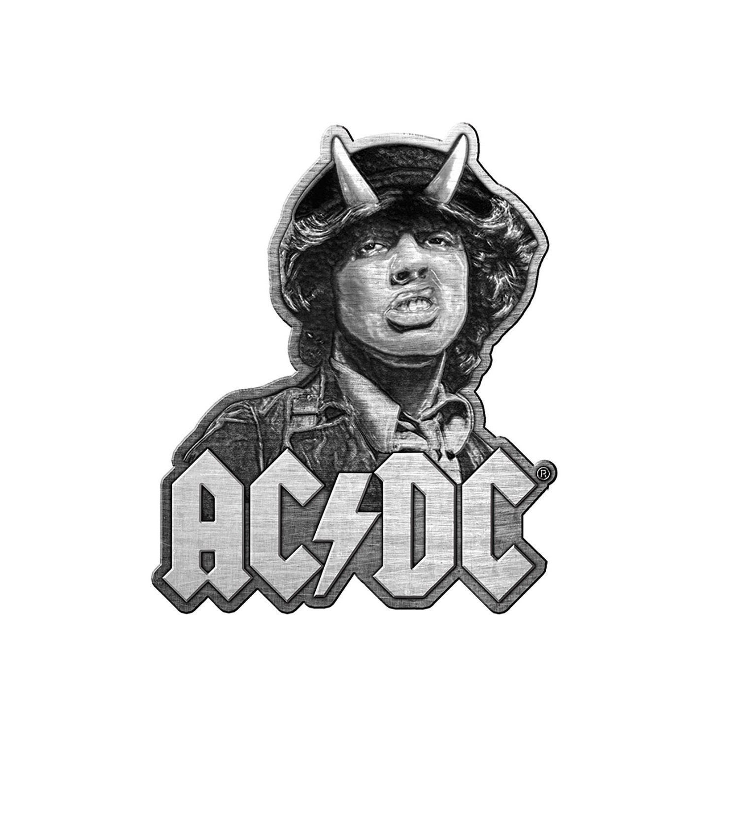 AC/DC Angus Pin Badge Metal Pinback cuernos Logo - México