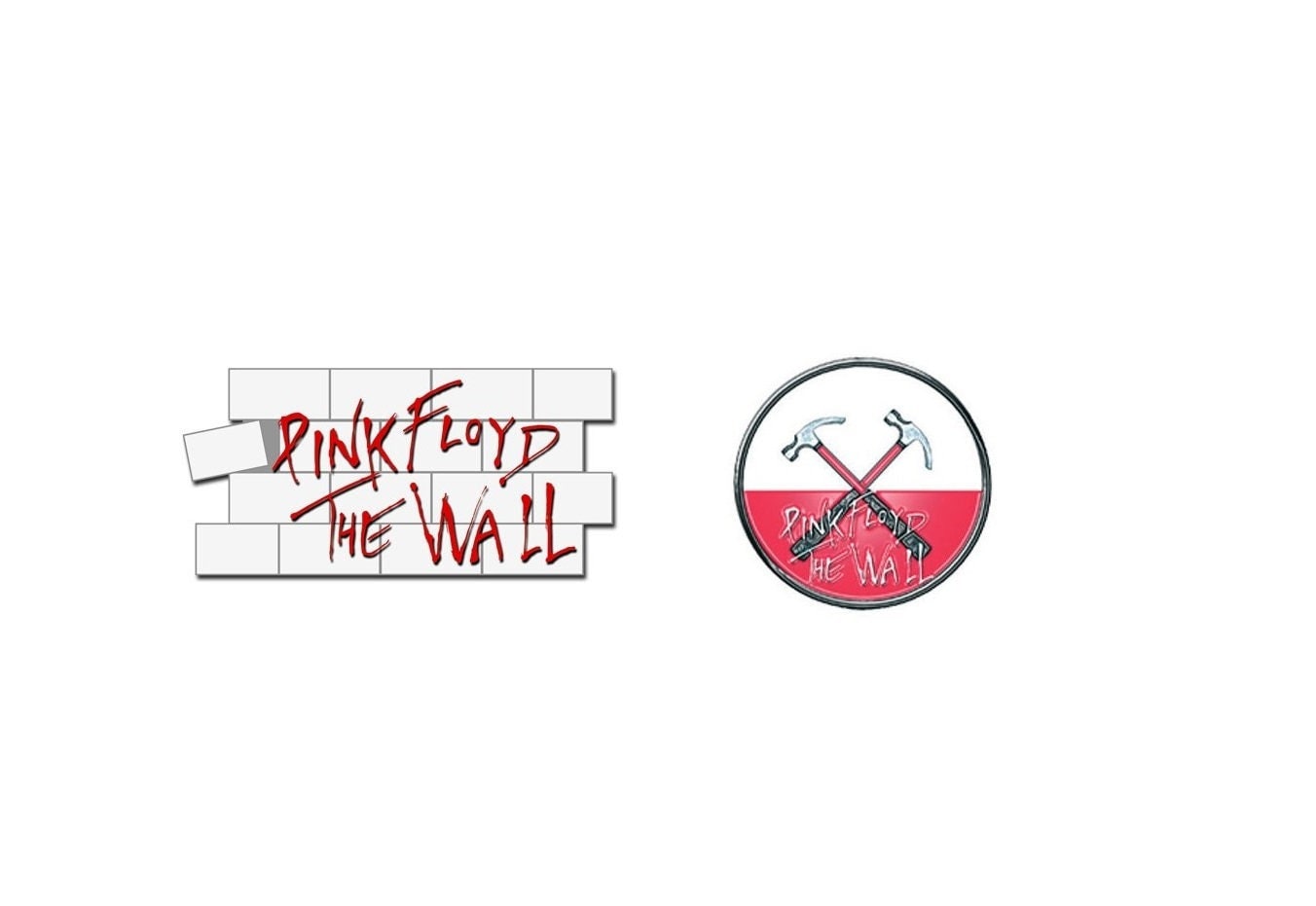 Pink Floyd the Wall White Brick & the Hammers Logo Emblem Etsy