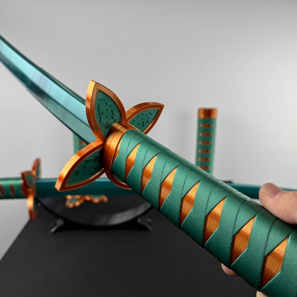 32" Collapsible Retractable Sword Katana Replaceable Blade , 3D Printed, Stress Toy For Adult,