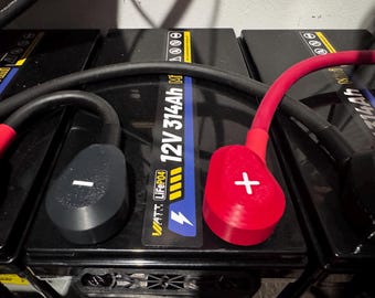 LiFePO4 12V Battery Terminal Cap Set - M8 Bolt ABS Cover Positive and Negative