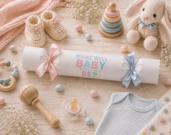 Gender Reveal Bon Bon: Konfetti & Band inklusive