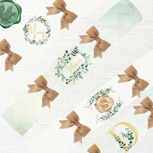 Cracker di Natale - Eucalipto botanico australiano. Confezione piatta, da riempire a piacere, con stampa SAGE e eucalipto, collezione di ghirlande decorative per la tavola.