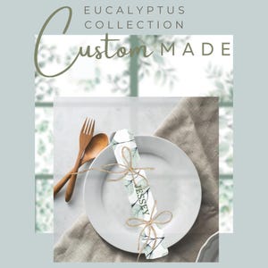 Galletas navideñas de eucalipto personalizadas, hechas a pedido, perfectas para la fiesta o regalo de Navidad del personal, ideas para la cena de Navidad