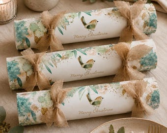 DIY Christmas Cracker Kit: Personalized Bird & Foliage Bon Bons, fill your own