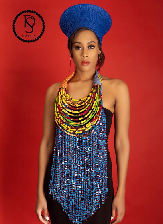 Waterfall Ankara Necklace