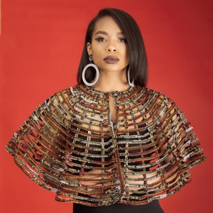 Fabric Large Cape Statement Necklace