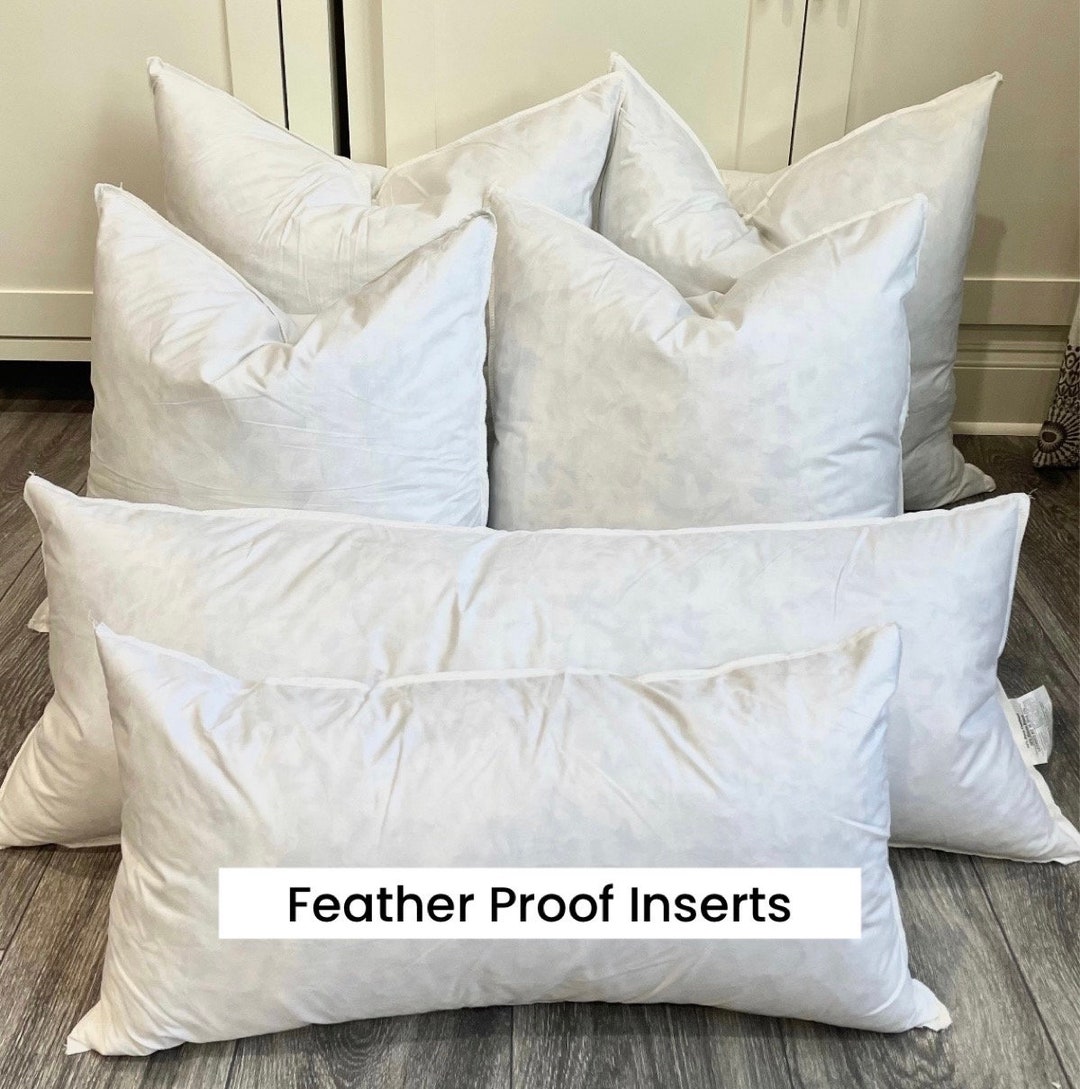 Feather Proof Pillow Inserts 10/90 Down/feather Etsy