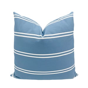 Blue white Stripe Pillow Cover