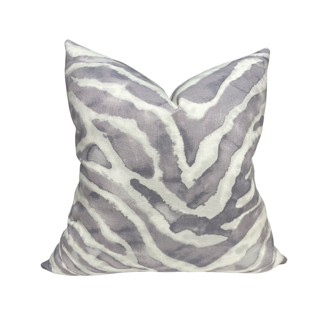 Amethyst Zebra Pillow Cover Purple Throw Pillow Animal Print Pillows
