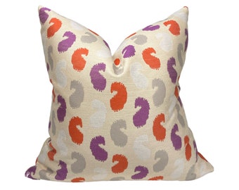 Playful Paisley in Mulberry Pillow Cover