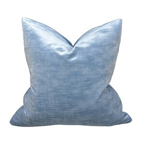 Ice Blue Velvet Pillow Cover | Durable Micro Velvet