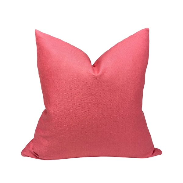 Pink Linen Pillow Etsy