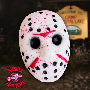 Slasher! Bleeding Bath Bomb / Hockey Mask Bath Bomb / Horror Bath Bomb / Bath Bomb / Jason Bath Bomb