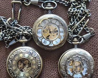 Wedding Gift, Groomsman Gift, Best Man Gift, Gift for Groom, Bridesmaid Gift, Bridesmen Gift, Vintage Pocket Watch, Customized Pocket Watch