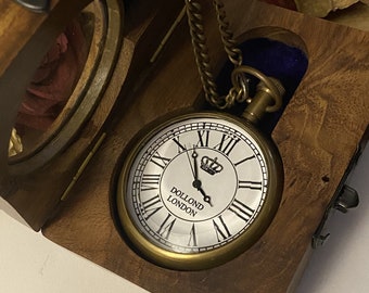 Vintage Style Pocket Watch *Personalized Pocket Watch *Anniversary Gift *Wedding Gift *Gift for Him *Engraved Pocket Watch *Birthday Gift