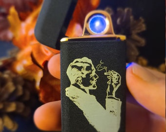 Custom Engraved Lighter, Metal USB Rechargeable Lighter, Electric Lighter, Perfect Birthday Gift, Gift for Father, Anniversary Gift