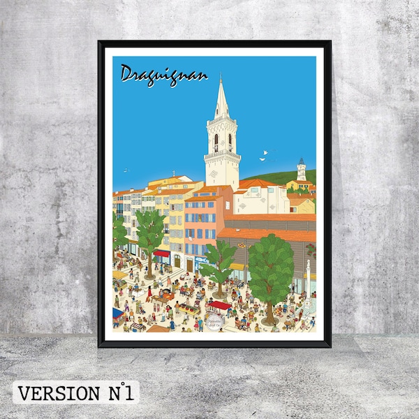 Affiche Draguignan | Poster | Art digital | Illustration | Décoration