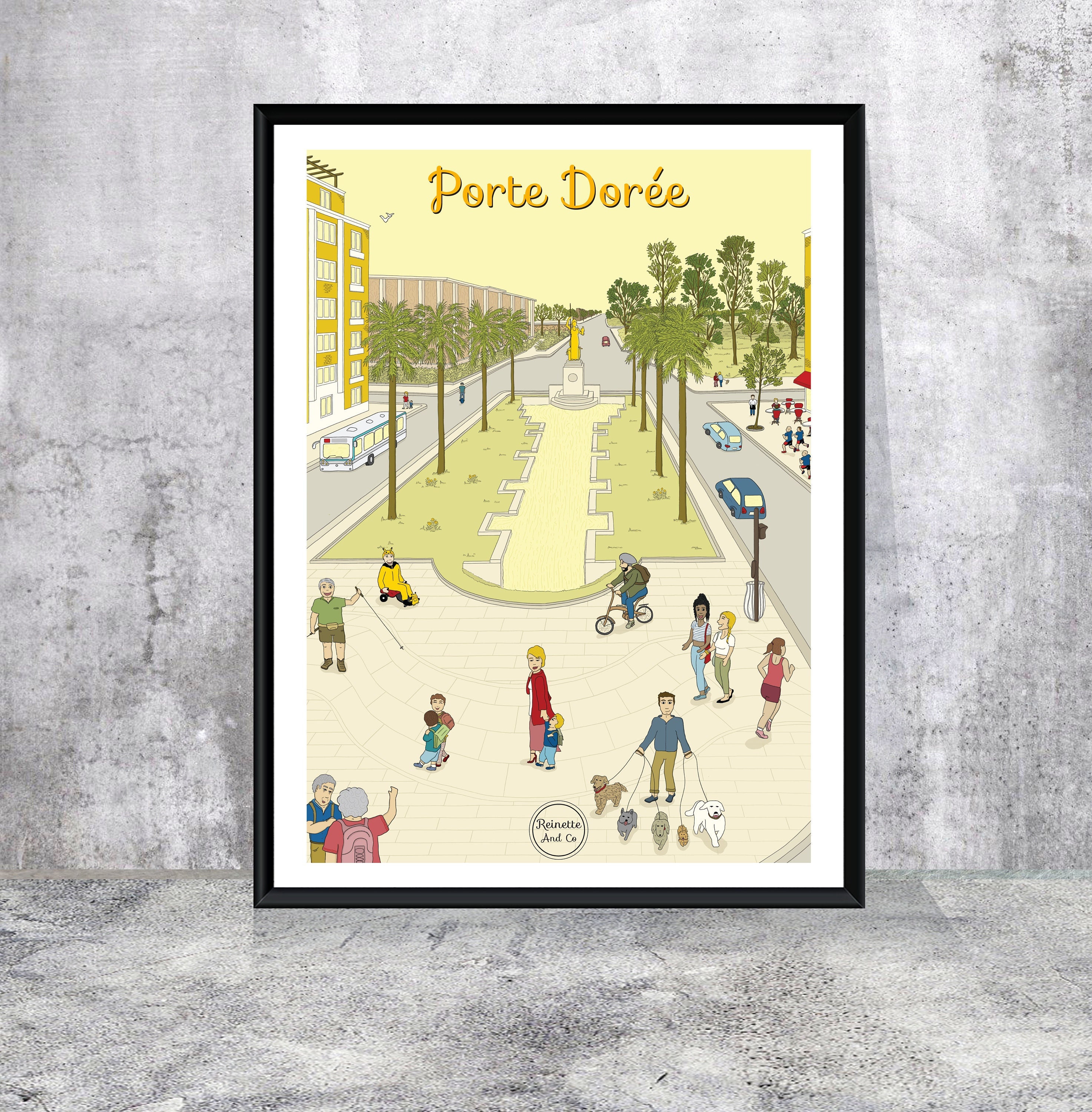 Affiche Porte Dorée, Paris 12 | Affiche Poster Art Digital Illustration Décoration